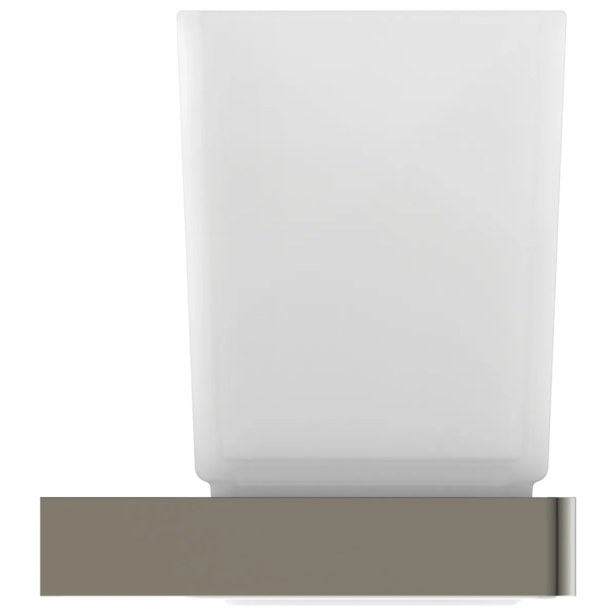 Ideal Standard Conca Cube T4504GN - Eckiger Zahnpflegebecher, Silver Storm
