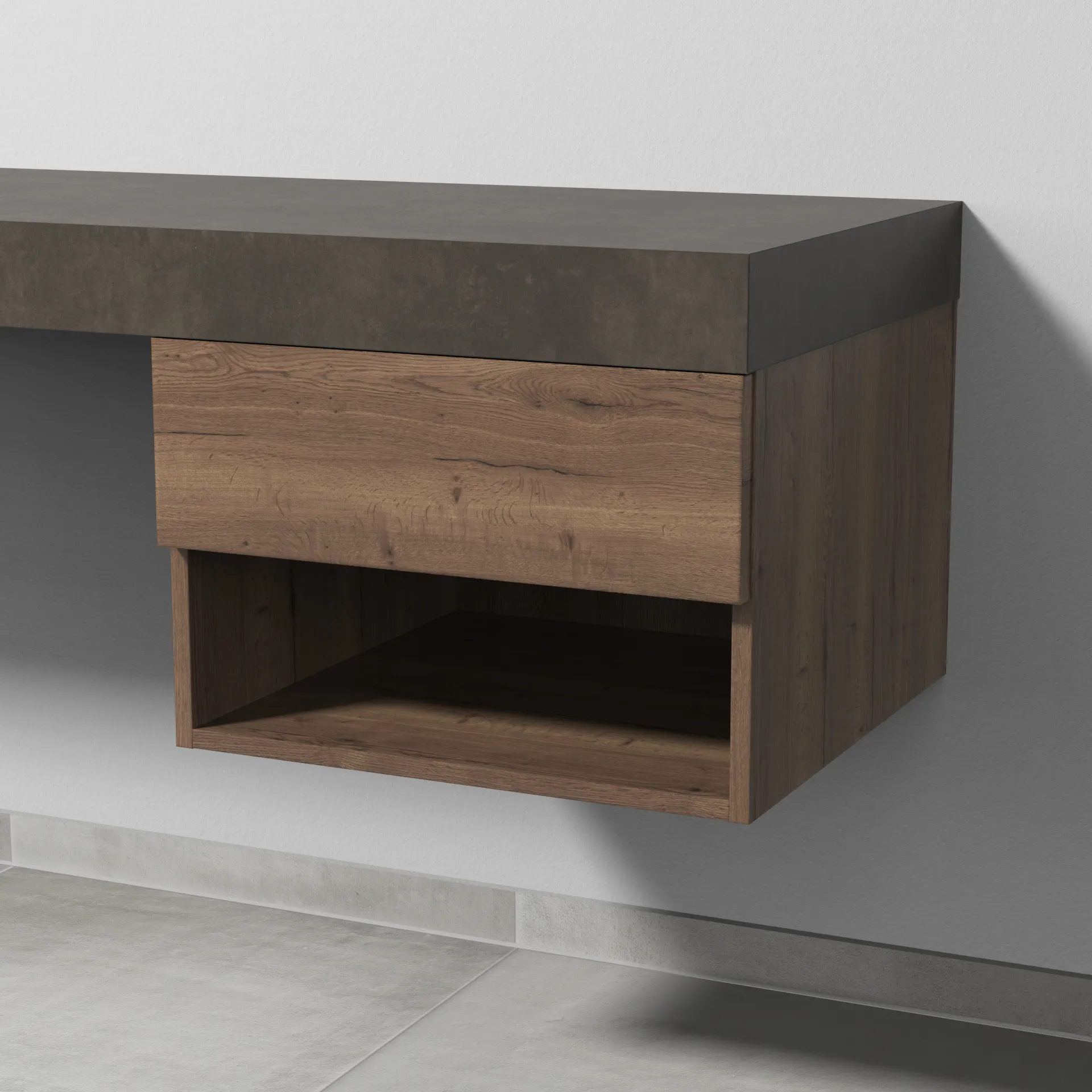 Sanipa Anbauschrank „2morrow“ 500 × 340 × 520 mm in Eiche Tabak