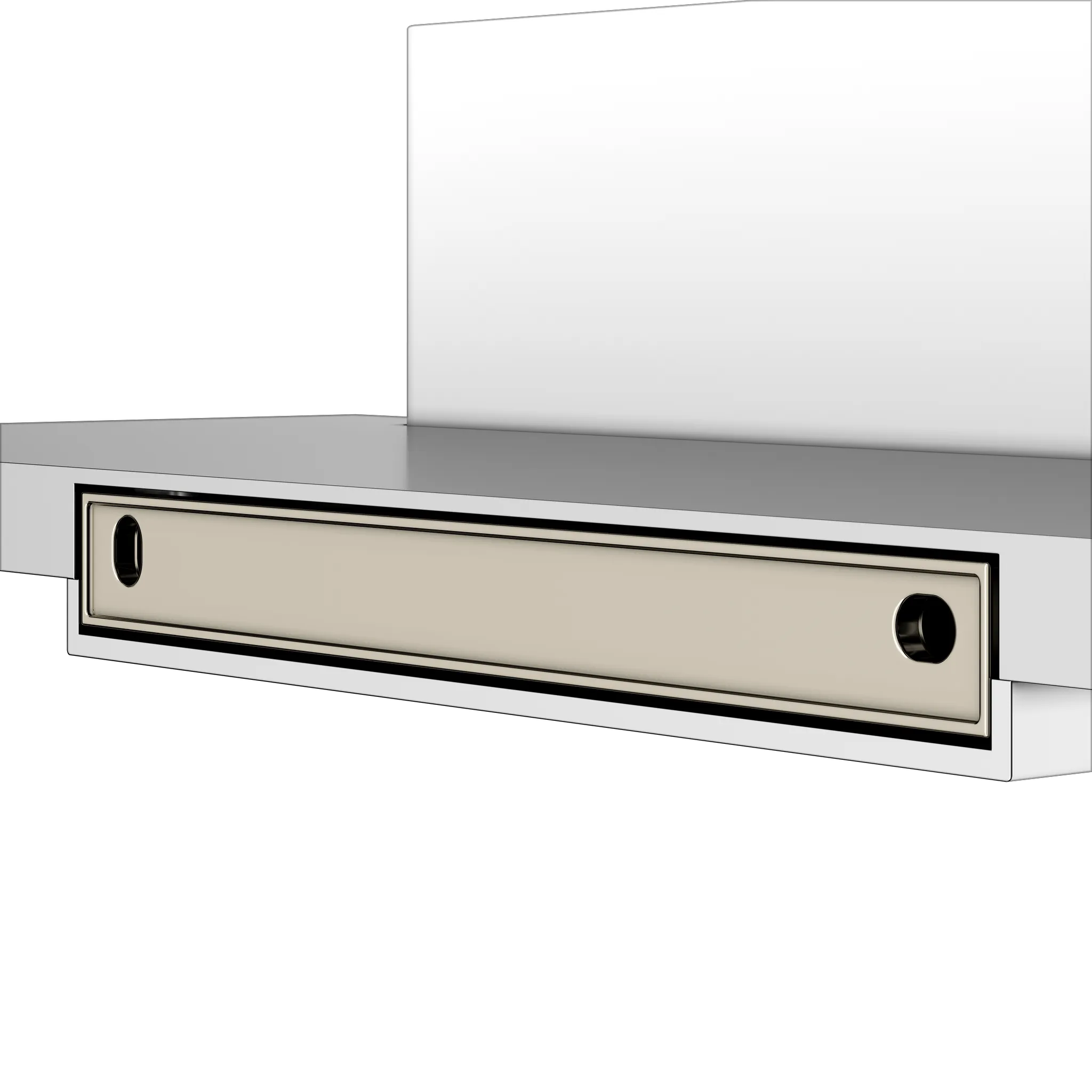 Edition 400 11559170000 Duschablage mit integriertem Glasabzieher silber-eloxiert/weiß