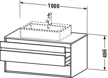 Duravit Waschtischunterschrank wandhängend „Ketho“ 100 × 49,6 × 55 cm Nussbaum Natur Duravit Waschtischunterschrank wandhängend „Ketho“ 100 × 49,6 × 55 cm Nussbaum Natur