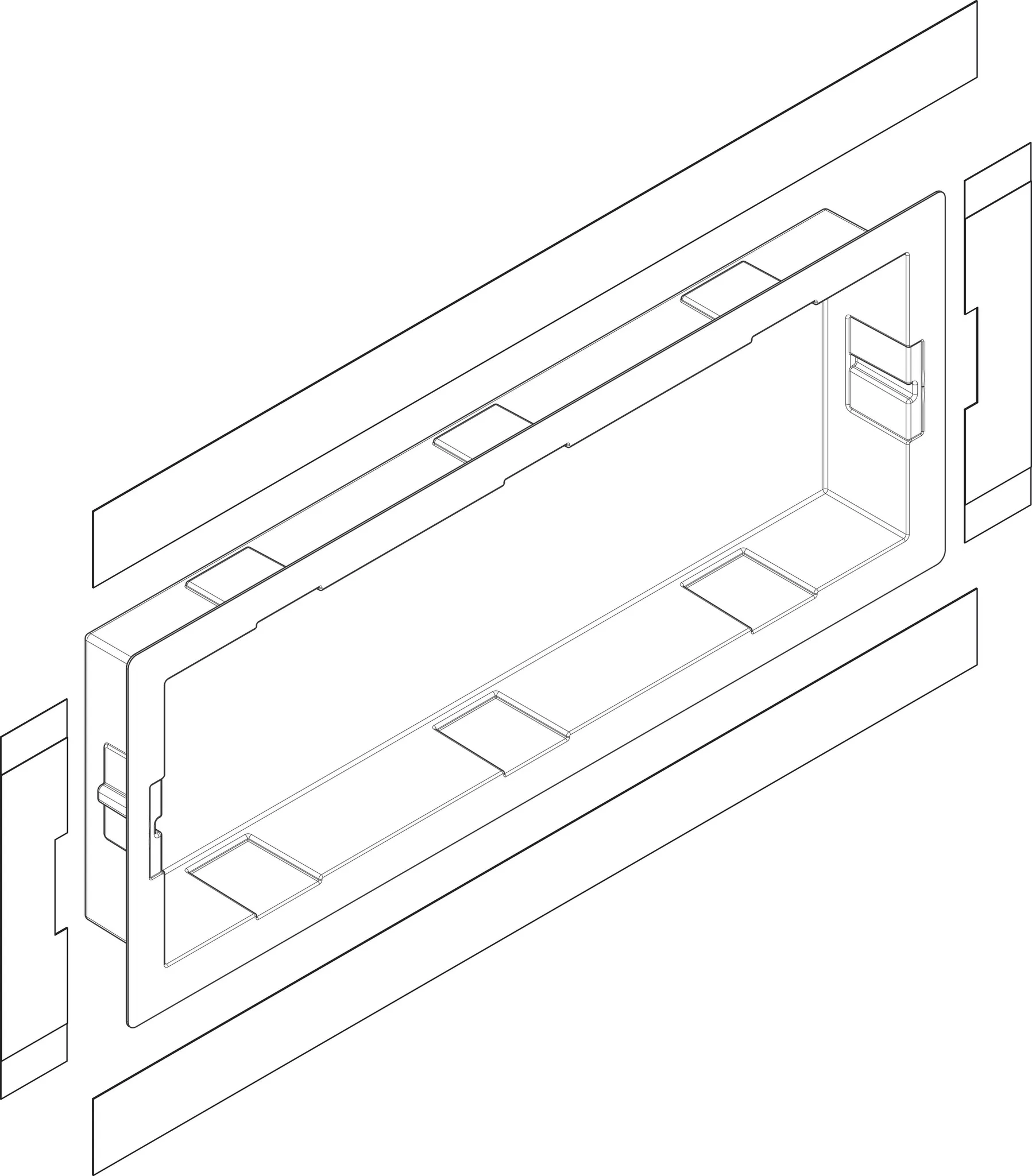 Hansgrohe Black Box Wandnische 90x30