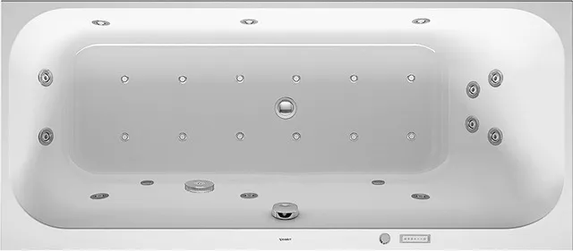 Duravit Whirlwanne „Happy D.2“ rechteck 1700 × 750 mm mit Combi-System E, in Weiß Duravit Whirlwanne „Happy D.2“ rechteck 1700 × 750 mm mit Combi-System E, in Weiß