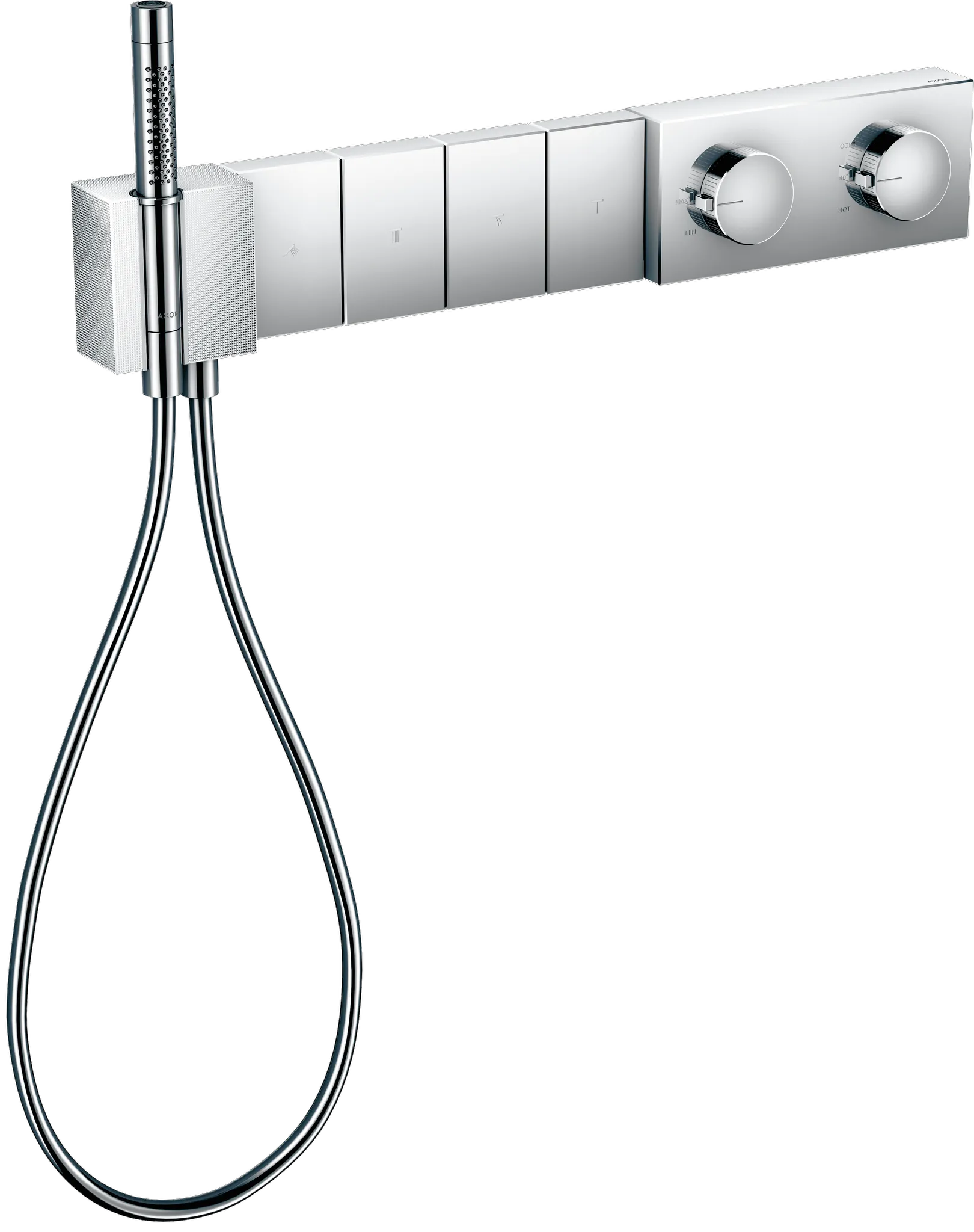 Hansgrohe AXOR Edge Thermostatmodul Select 610⁄100 Unterputz für 4 Verbraucher - Diamantschliff, Chrom Farbe: Chrom Hansgrohe AXOR Edge Thermostatmodul Select 610⁄100 Unterputz für 4 Verbraucher - Diamantschliff, Chrom Farbe: Chrom