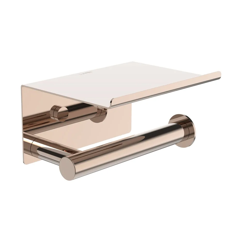 Niara Toilettenpapierhalter 38406.2 mit Ablage, rosegold glänzend