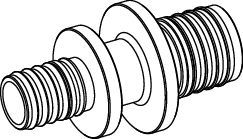 TECEflex Kupplung reduziert Standard Messing, 32 × 25
