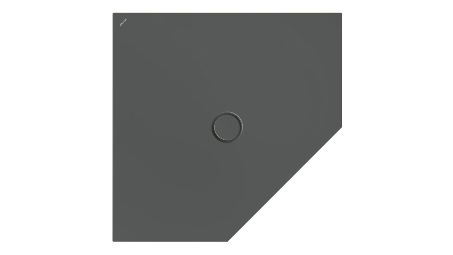 Bette fünfeck Duschwanne „BetteFloor Caro“ 100 × 100 cm in Slate