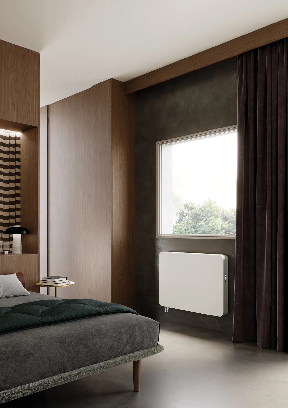 BEMM Relax Style Hybrid Komfort Raumheizkörper Serie RES in Schwarz RAL 9005 mit Ventilation und Touch-Bedienfeld