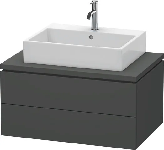 Duravit Waschtischunterschrank wandhängend „L-Cube“ 82 × 40 × 54,7 cm Graphit Matt Duravit Waschtischunterschrank wandhängend „L-Cube“ 82 × 40 × 54,7 cm Graphit Matt