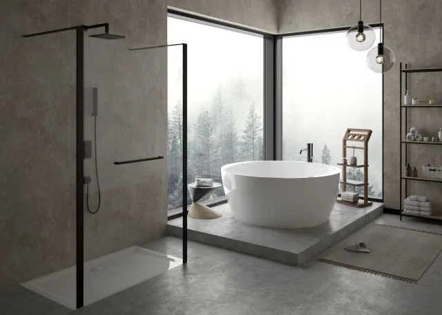 Hoesch iSensi Rund 1500 (Monolith) mit Ablaufgarnitur Hoesch iSensi Rund 1500 (Monolith) mit Ablaufgarnitur