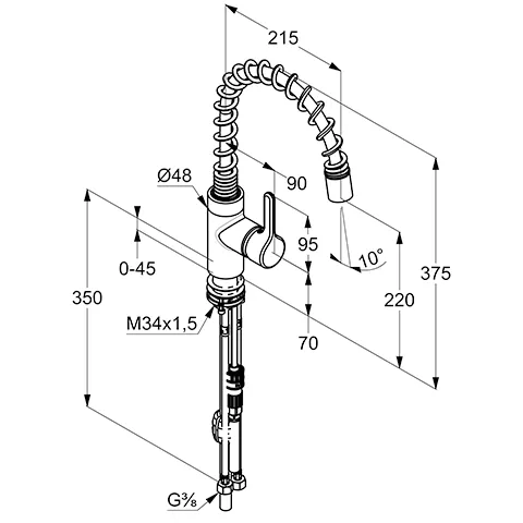 Kludi BINGO STAR 200 Spültisch EHM, Messing/Metall verchromt Kludi BINGO STAR 200 Spültisch EHM, Messing/Metall verchromt