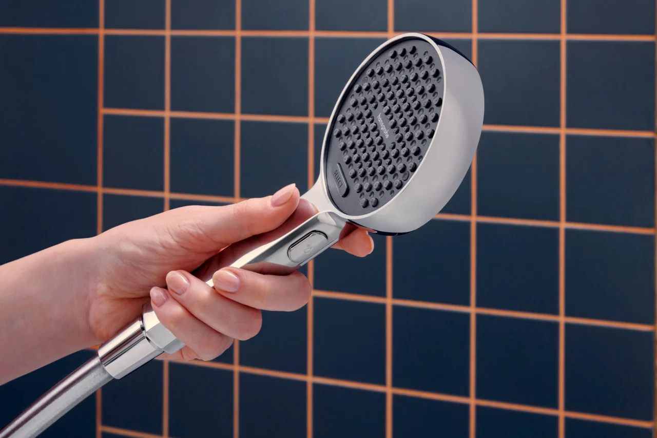 Hansgrohe Activera Select S Handbrause 95 mm, Chrom, 2jet EcoSmart+ mit Booster, Rain & ImpactRain Strahlarten, 6 l/min Durchfluss
