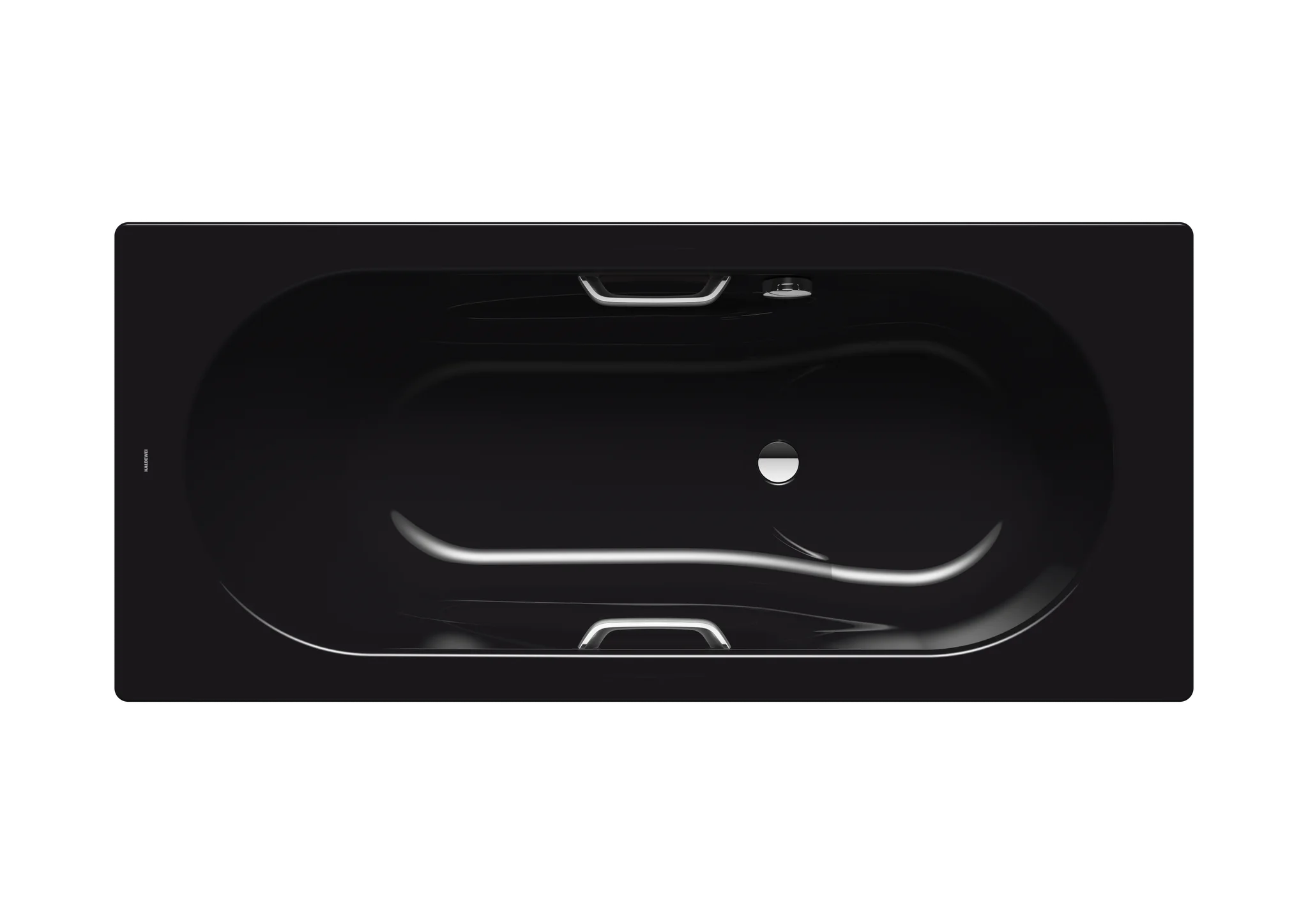 Kaldewei VAIO SET STAR Badewanne, schwarz, 1700x700 mm, seitlicher Überlauf, integrierte Armlehnen