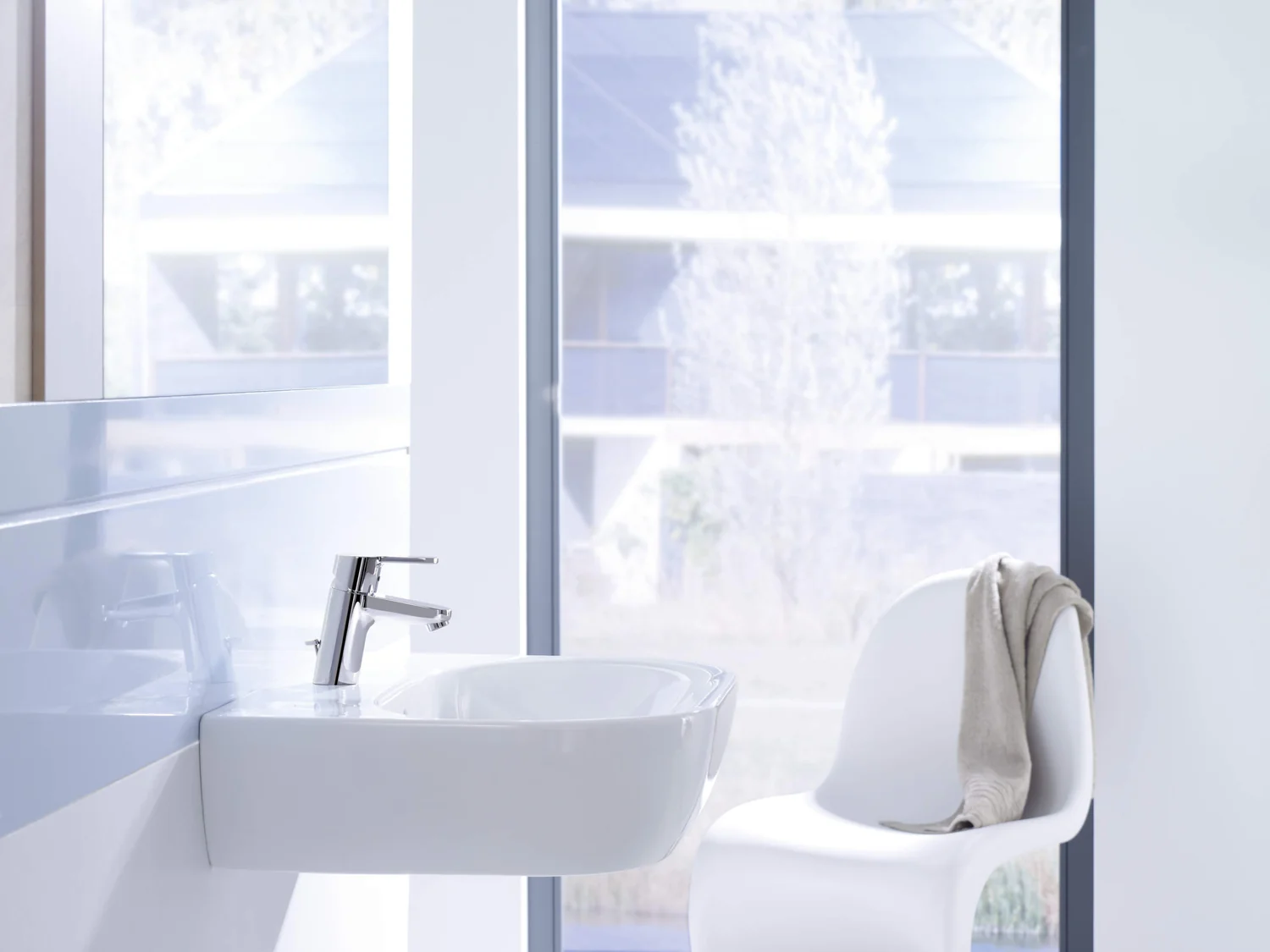 HansaPRIMO Waschtischarmatur HansaPRIMO 4940 Zugstangenablaufgarnitur Ausladung 107 mm DN15 Chrom