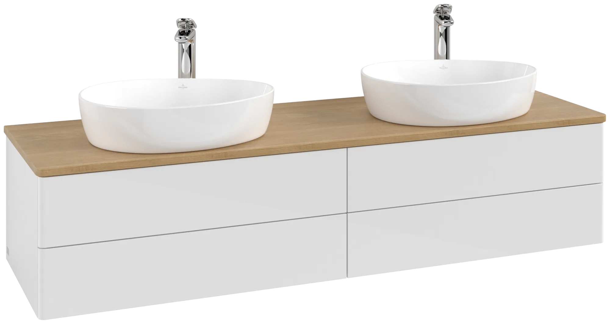 Villeroy & Boch Antao Waschbeckenunterschrank L28_5 1600x360x500mm Glossy White Lacquer
