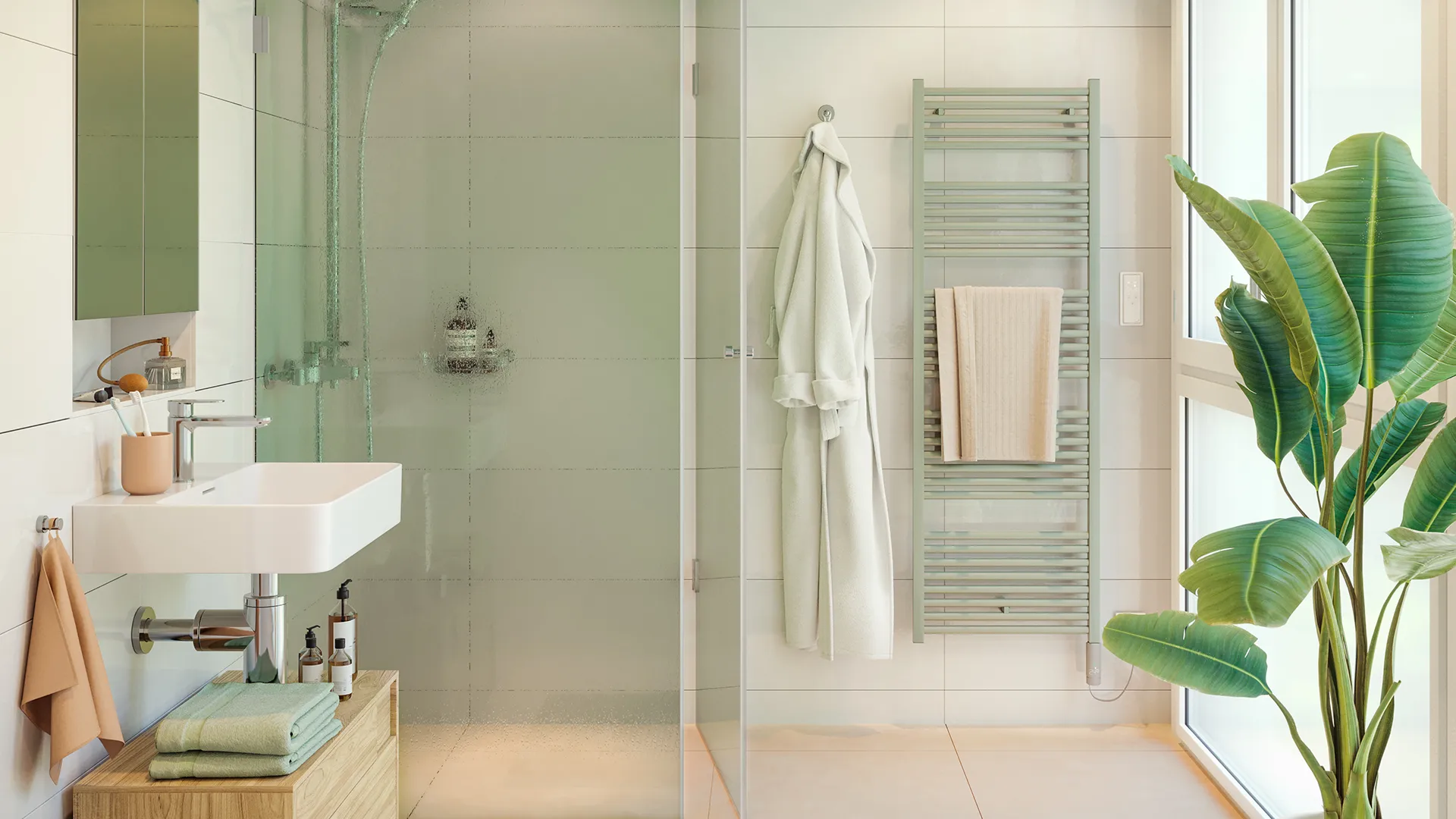 Zehnder Design-Elektroheizkörper „Zeno“ 75 × 168,8 cm in Beach Gold