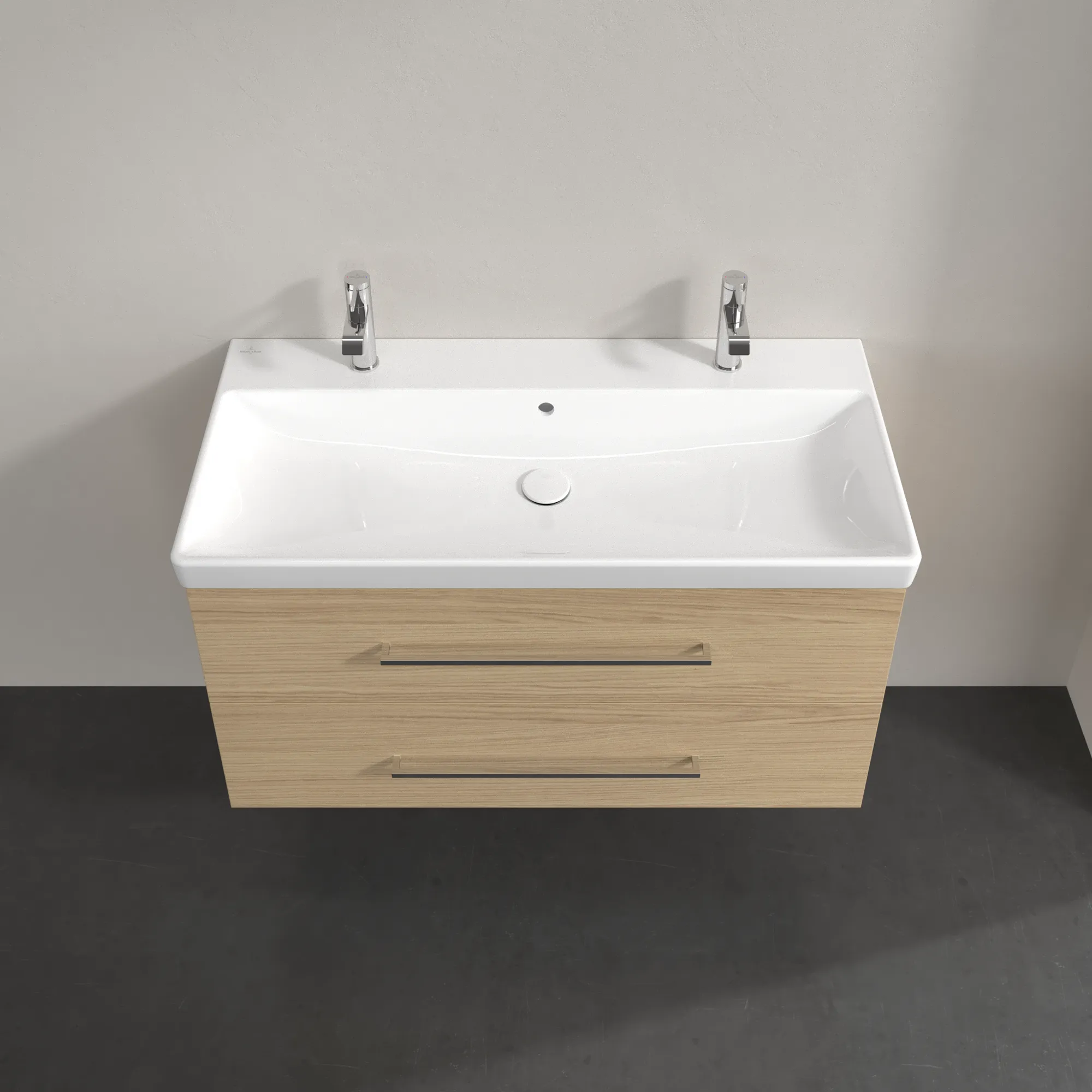 Villeroy & Boch Waschtischunterschrank „Avento“ für Schrankwaschtisch 980 × 514 × 452 mm Nordic Oak, Soft Closing