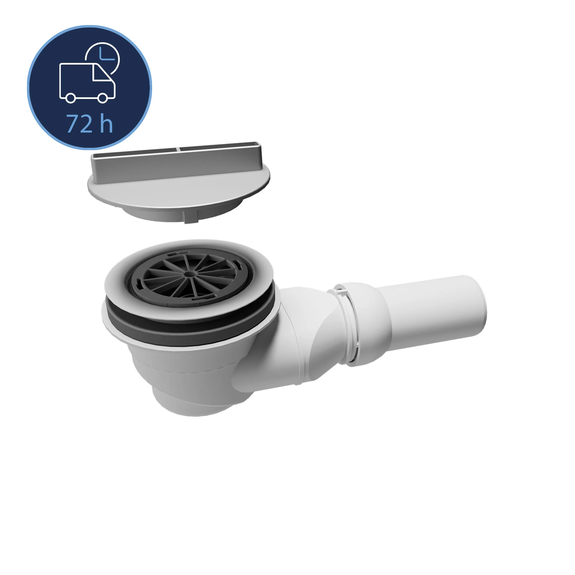 Breuer QUICK 72 Ablauf waagerecht - Marken-Siphon, Durchmesser 50 mm, waagerechter Ablauf für Duschwannen Serie Lite Line Steinoptik Breuer QUICK 72 Ablauf waagerecht - Marken-Siphon, Durchmesser 50 mm, waagerechter Ablauf für Duschwannen Serie Lite Line Steinoptik