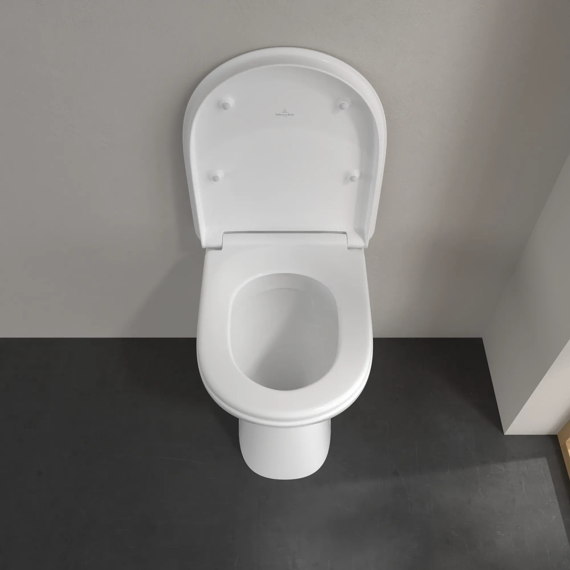 Stand-Tiefspül-WC „ViCare“ 49 × 36 × 46 cm in Weiß Alpin, ohne Spülrand, Tiefspüler Stand-Tiefspül-WC „ViCare“ 49 × 36 × 46 cm in Weiß Alpin, ohne Spülrand, Tiefspüler