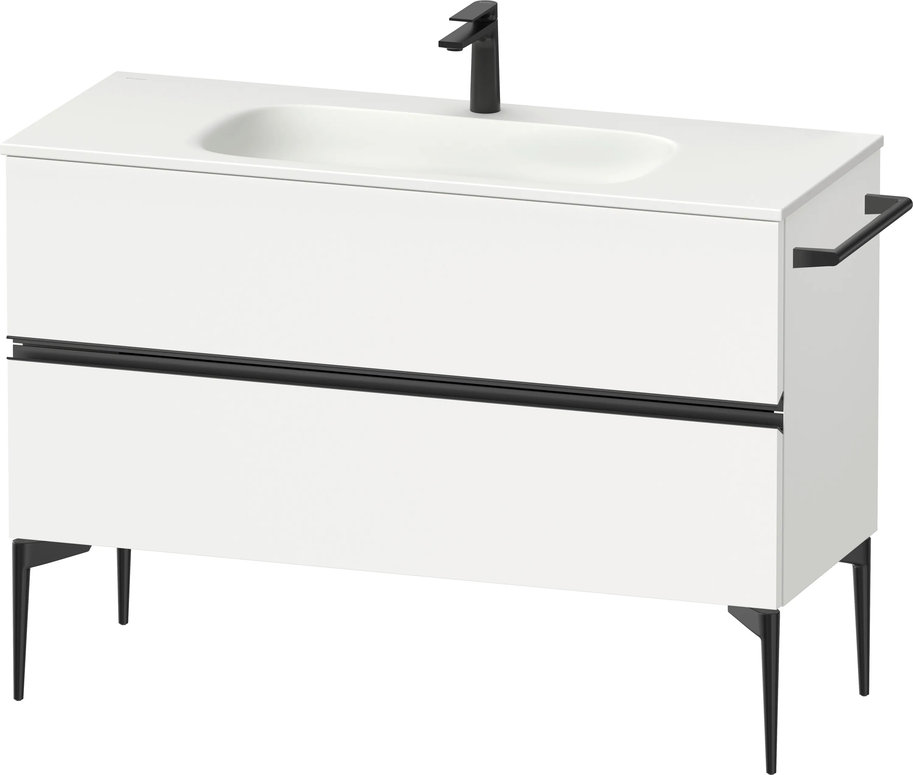 Duravit Waschtischunterschrank „Sivida“ 121 × 59,2 × 47,7 cm in Weiß Matt