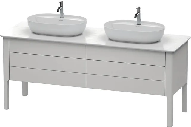 Duravit Waschtischunterschrank bodenstehend „Luv“ 173,3 × 74,3 × 57 cm Nordic Weiß Seidenmatt Duravit Waschtischunterschrank bodenstehend „Luv“ 173,3 × 74,3 × 57 cm Nordic Weiß Seidenmatt