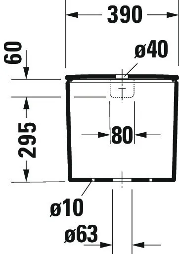 Spülkasten „DuraStyle“ 39 × 37 × 17 cm