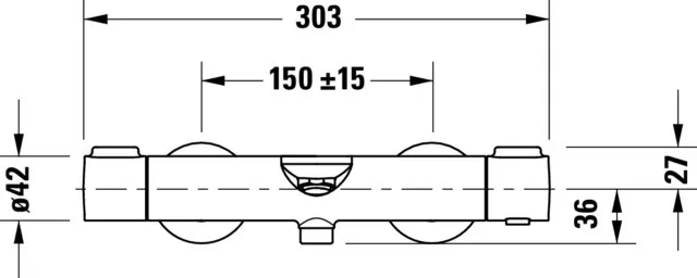 Zweihand-Wannenarmatur „Wave“ Ausladung 198 mm in Edelstahl (gebürstet) Zweihand-Wannenarmatur „Wave“ Ausladung 198 mm in Edelstahl (gebürstet)
