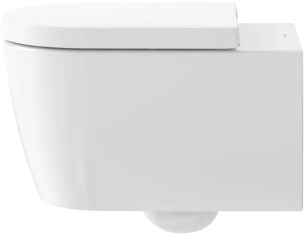 Duravit WC-Sitz „ME by Starck“ 37,4 × 45,8 × 5,6 cm in Weiß Hochglanz, Scharniere Edelstahl