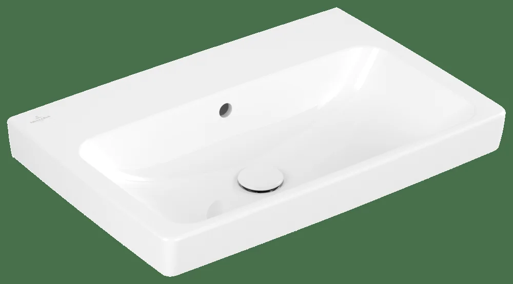 Villeroy & Boch Architectura Waschbecken 4A8767, 650 x 445 mm, Rechteck, Becken mittig, Weiß Alpin CeramicPlus