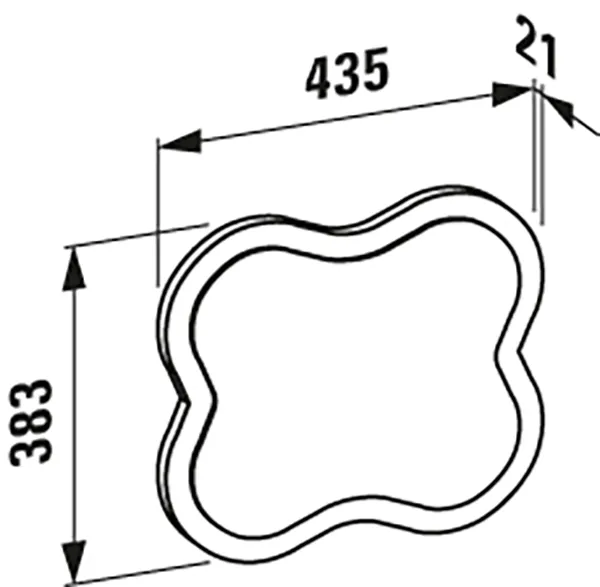 Laufen Blumenspiegel FLORAKIDS 440x496x19, Chinarot Laufen Blumenspiegel FLORAKIDS 440x496x19, Chinarot