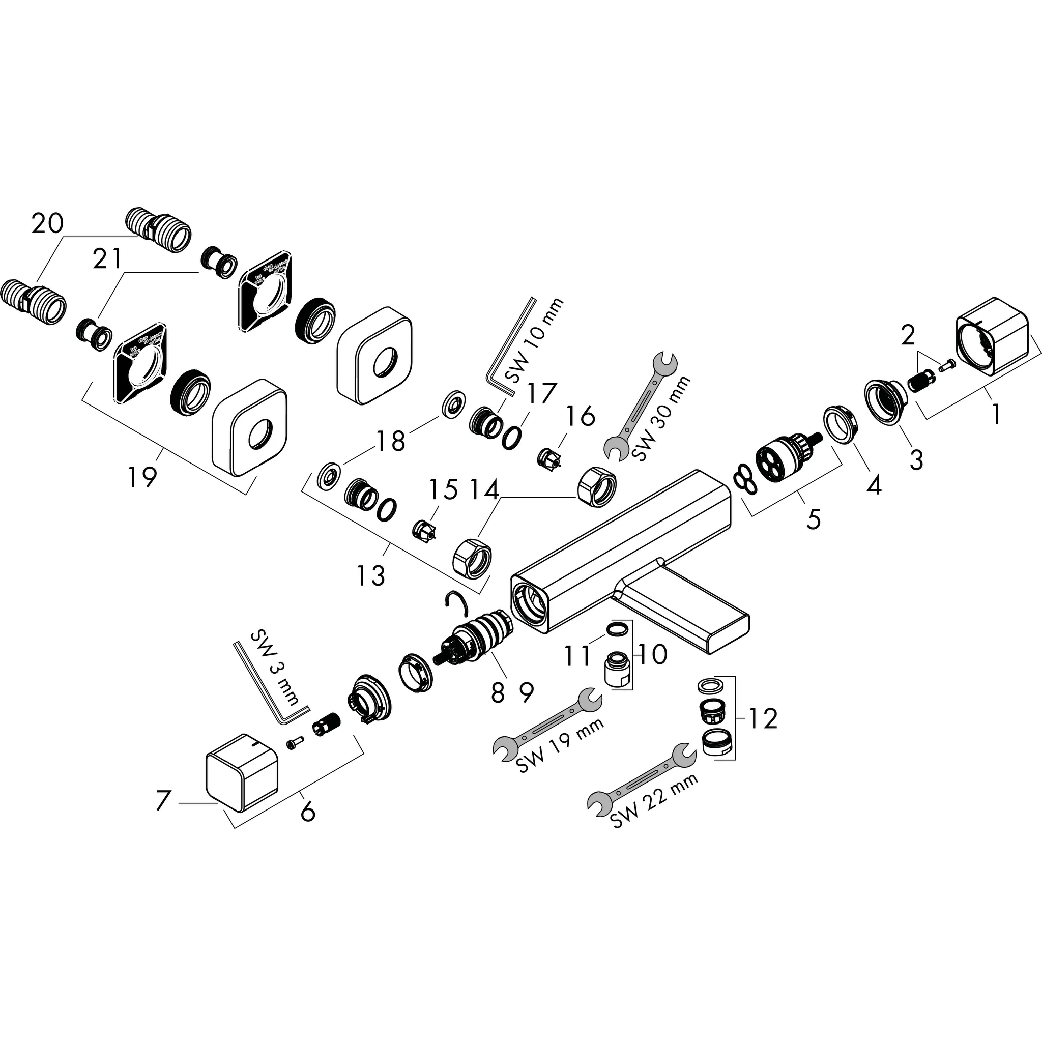 Hansgrohe Ecostat E Wannenthermostat Aufputz Chrom Hansgrohe Ecostat E Wannenthermostat Aufputz Chrom