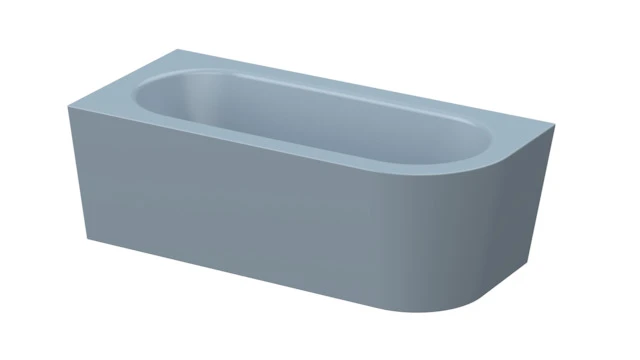 Bette BetteSilhouette Badewanne Eck Starlet IV Blue Satin 1650x750x420/575 mm 2-Sitzer glasierter Titan-Stahl