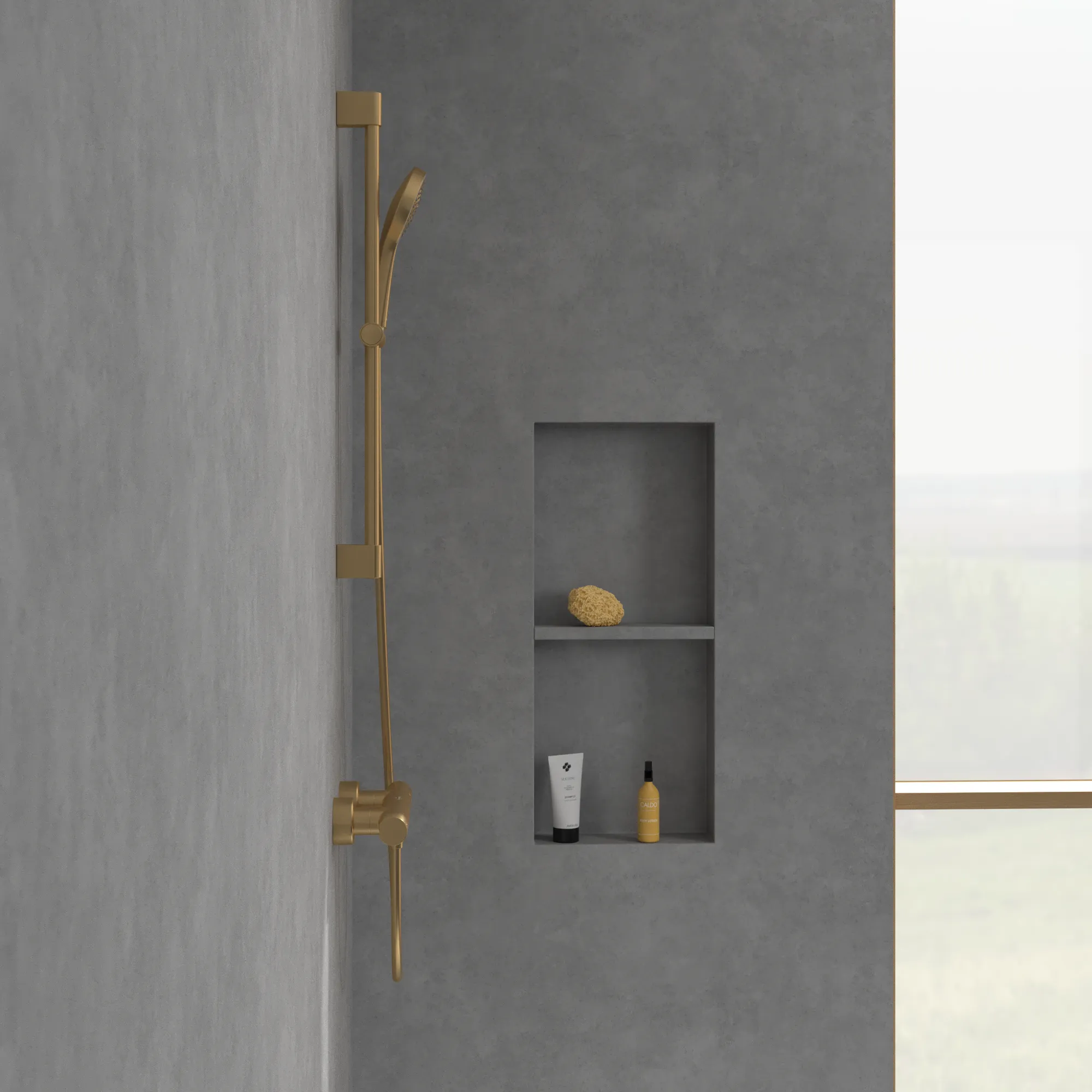 Villeroy & Boch Duschthermostat Universal Taps & Fittings, Brushed Gold, 317x104x65 mm, Thermostatfunktion, Wandmontage Villeroy & Boch Duschthermostat Universal Taps & Fittings, Brushed Gold, 317x104x65 mm, Thermostatfunktion, Wandmontage