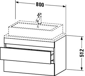 Duravit Waschtischunterschrank wandhängend „DuraStyle“ 80 × 51,2 × 47,8 cm