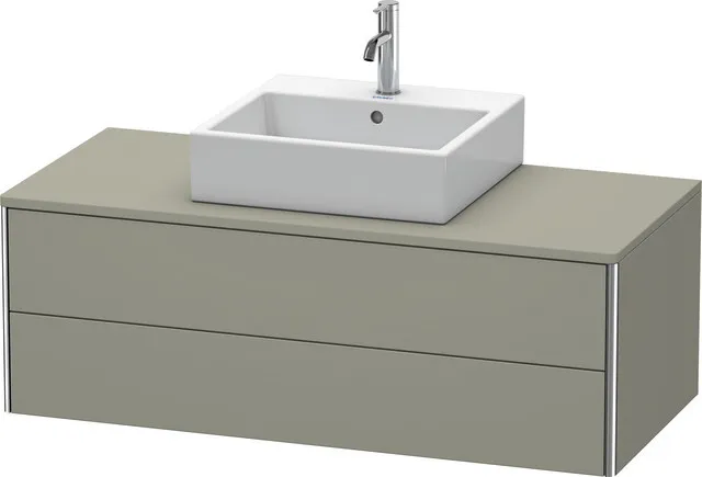 Duravit Waschtischunterschrank wandhängend „XSquare“ 120 × 40 × 54,8 cm Steingrau Seidenmatt