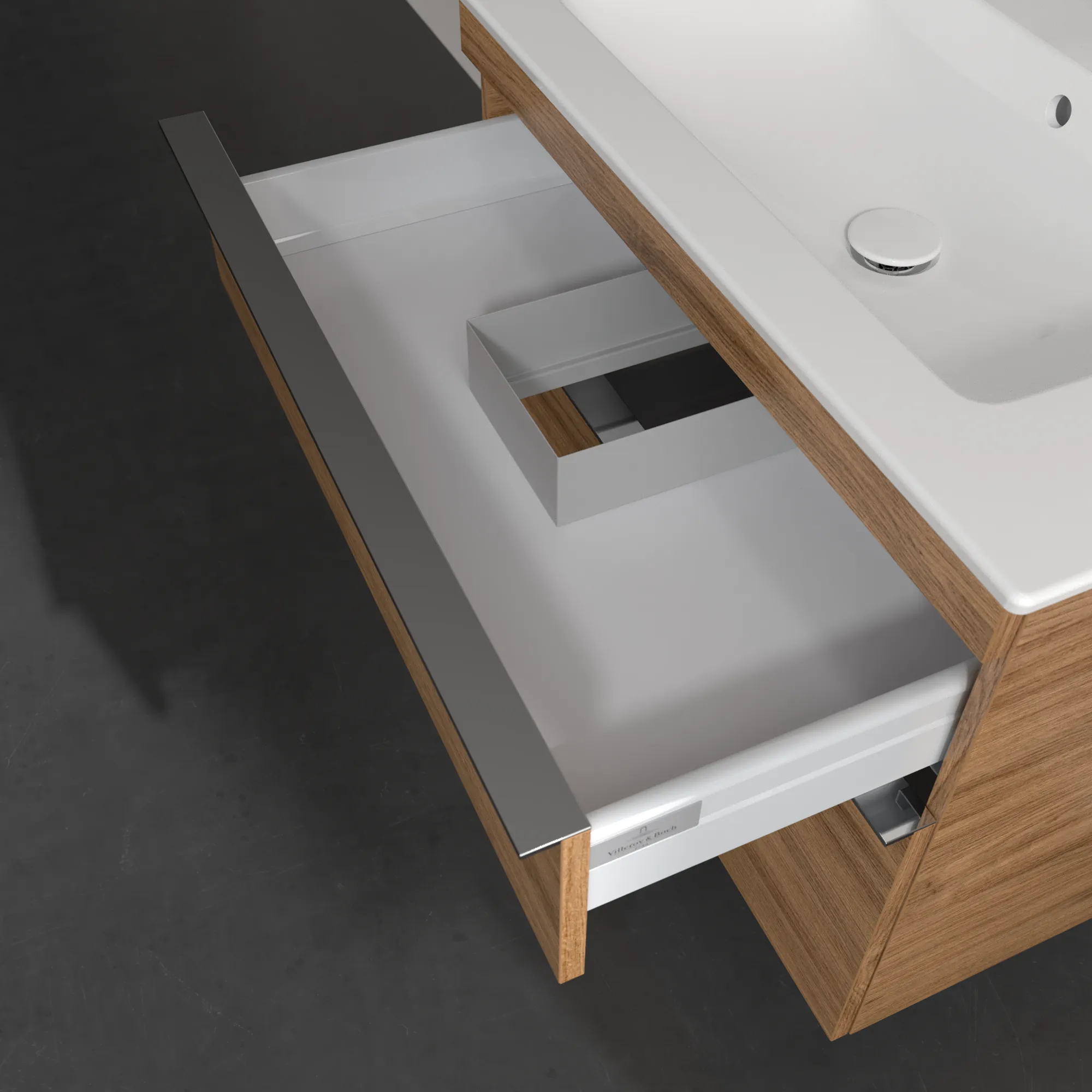 Villeroy & Boch Waschtischunterschrank „Venticello“ für Schrankwaschtisch 753 × 590 × 502 mm Kansas Oak, für Becken mittig