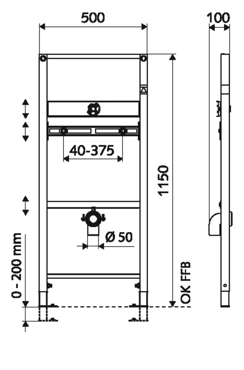 Urinal-Modul MONTUS, B 50 cm x H 115 cm, Rahmen pulverbeschichtet Urinal-Modul MONTUS, B 50 cm x H 115 cm, Rahmen pulverbeschichtet