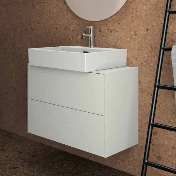 Ideal Standard Waschtischunterschrank „Conca“ 80,2 × 55 × 37,3 cm Weiß matt lackiert Ideal Standard Waschtischunterschrank „Conca“ 80,2 × 55 × 37,3 cm Weiß matt lackiert