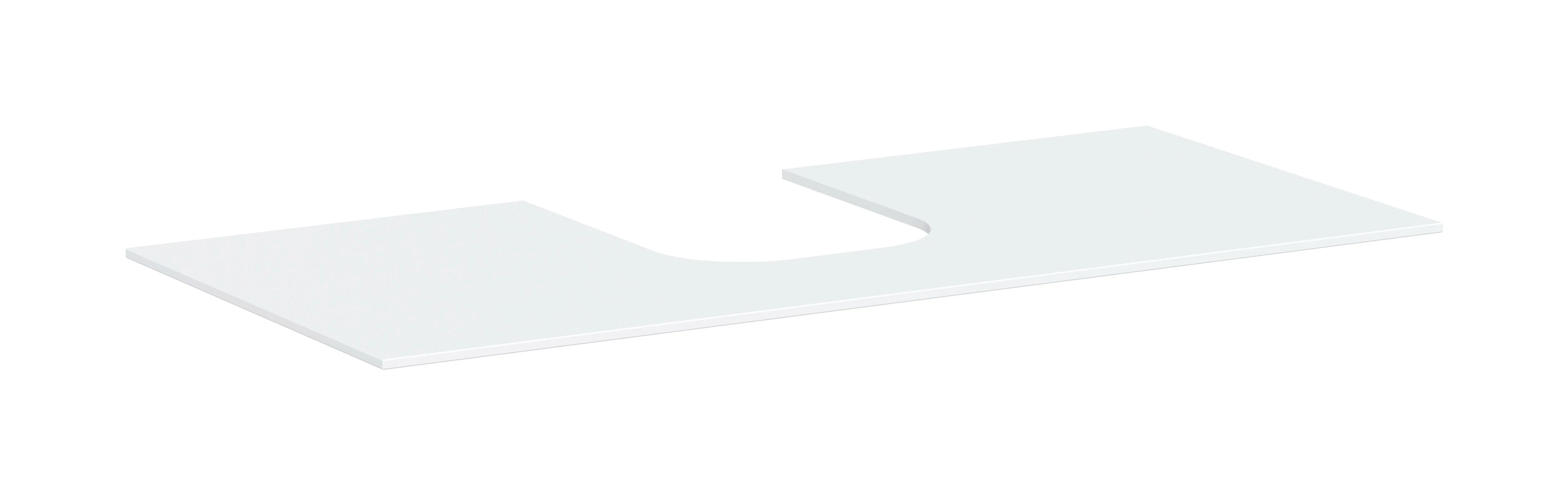 Hansgrohe Xevolos E Konsole, Mattweiß, 1.180 x 550 mm, mittiger Ausschnitt für Aufsatzwaschtisch, 10 mm Materialstärke Hansgrohe Xevolos E Konsole, Mattweiß, 1.180 x 550 mm, mittiger Ausschnitt für Aufsatzwaschtisch, 10 mm Materialstärke