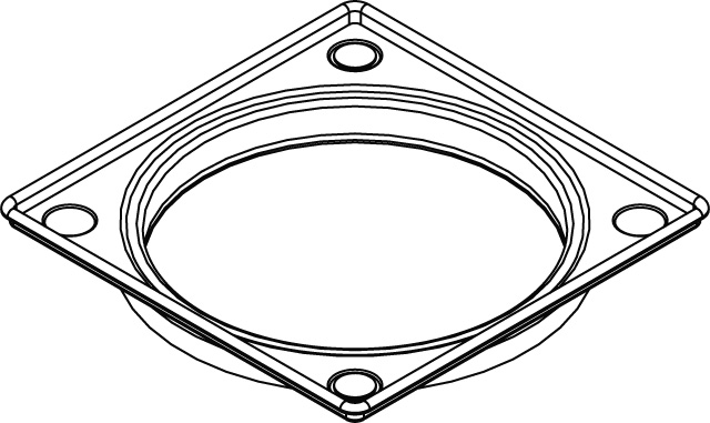 POINT Ablaufrahmen Exklusiv, Länge 120 mm Breite 120 mm, für POINT Ablauf