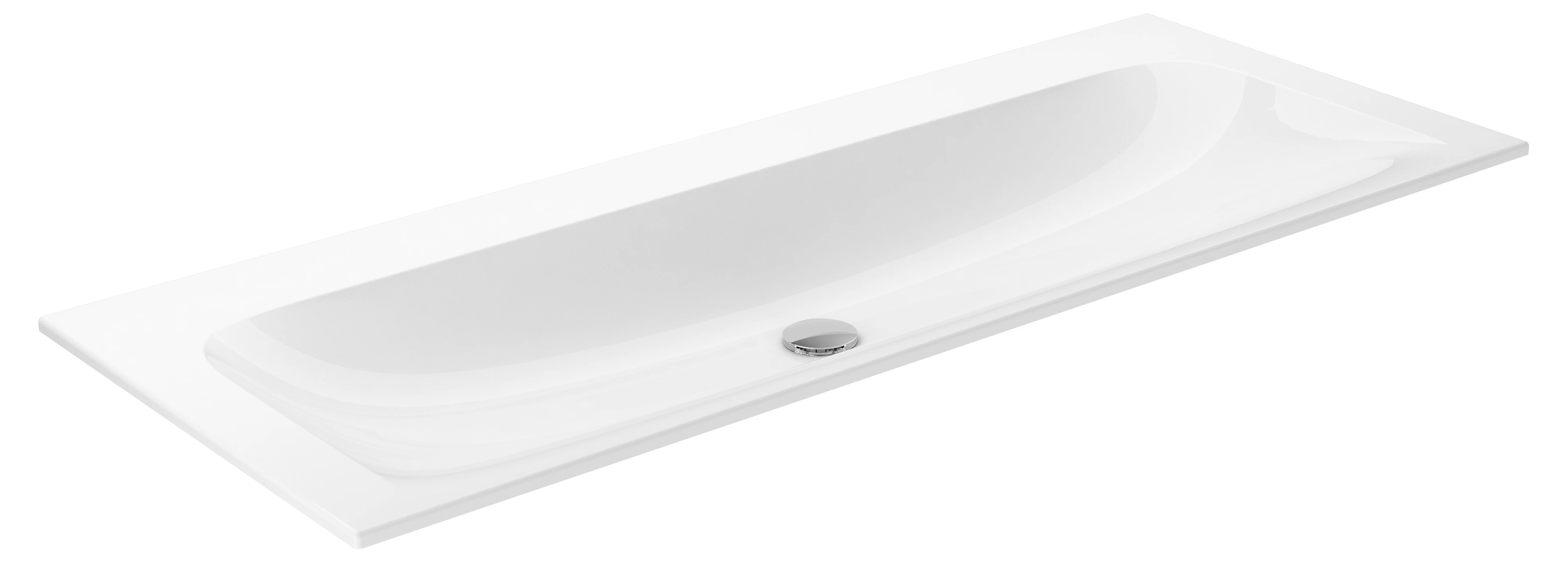 X-Line 33180311200 Keramik-Waschtisch ohne Hahnlochbohrung 1208 × 17 × 494 mm weiß