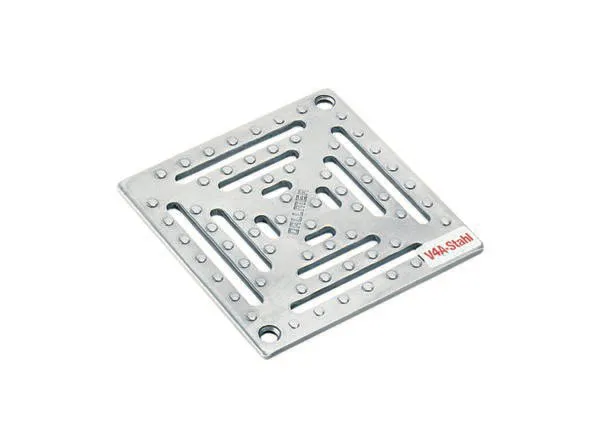 Rost RHS 140, 1,5 mm, rutschh., verschr., 140 x 140 mm Rost RHS 140, 1,5 mm, rutschh., verschr., 140 x 140 mm