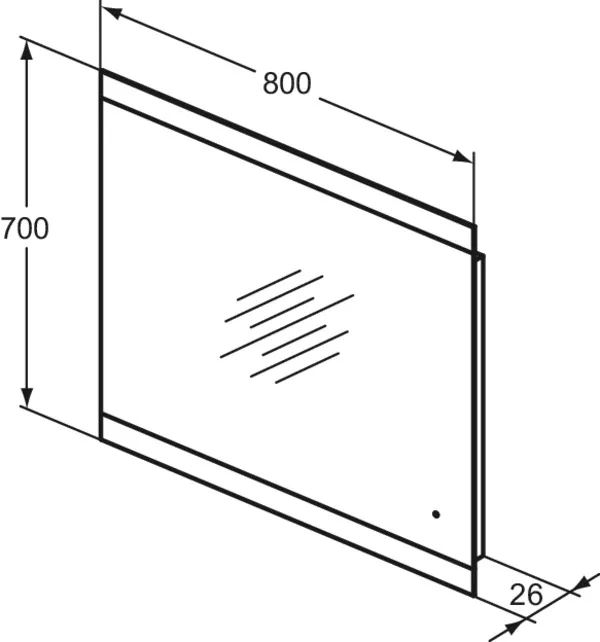 Ideal Standard MIRROR&LIGHT Wandspiegel T3347BH, 40W, mit seitl. Ambientelicht, 800x26x700mm Ideal Standard MIRROR&LIGHT Wandspiegel T3347BH, 40W, mit seitl. Ambientelicht, 800x26x700mm