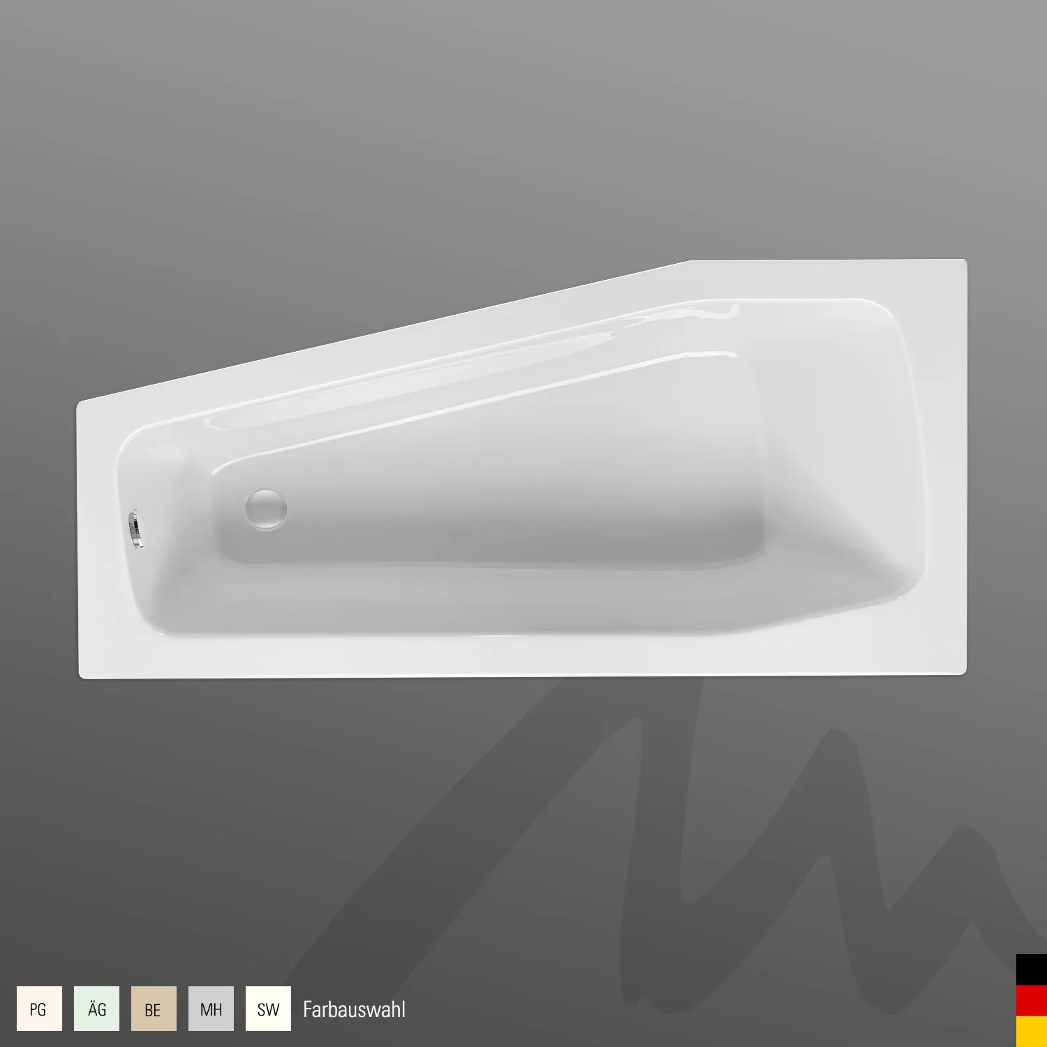 Mauersberger globosa Acryl-Badewanne Kompaktform globosa 170/70 rechts, 1700x700x475, Farbgruppe: 2 Mauersberger globosa Acryl-Badewanne Kompaktform globosa 170/70 rechts, 1700x700x475, Farbgruppe: 2