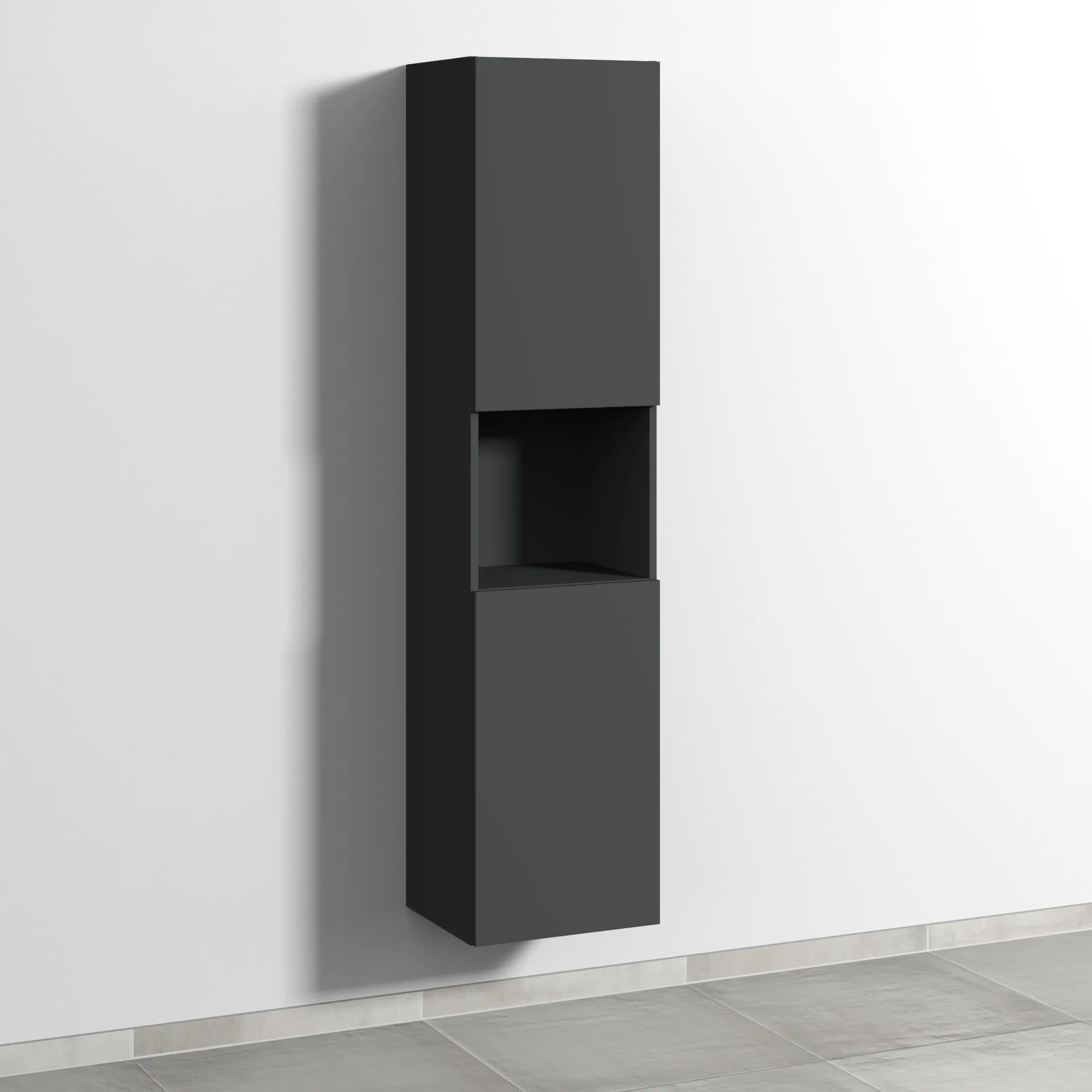 Sanipa Hochschrank „3way“ 400 × 1700 × 345 mm Anschlag rechts, in Graphit (matt), Anschlag rechts Sanipa Hochschrank „3way“ 400 × 1700 × 345 mm Anschlag rechts, in Graphit (matt), Anschlag rechts