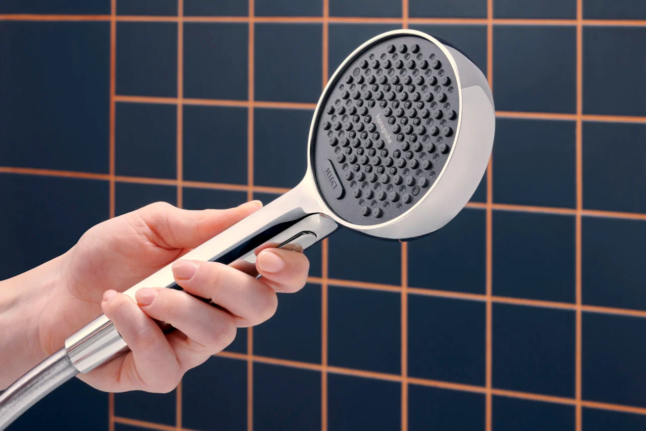 Hansgrohe Activera Select S Handbrause 95 mm, Chrom, 2jet EcoSmart+ mit Booster, Rain & ImpactRain Strahlarten, 6 l/min Durchfluss