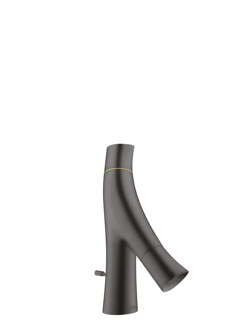Hansgrohe AXOR Starck Organic 2-Griff Waschtischmischer 50, Brushed Black Chrome, Ausladung 109 mm, Auslaufhöhe 50 mm, Brausestrahl, max. Durchfluss 3,4 l/min