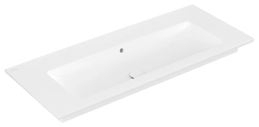 Villeroy & Boch Schrankwaschtisch Venticello 4104CJ, Stone White CeramicPlus, 1200x500x175 mm, mit Überlauf, Wandmontage