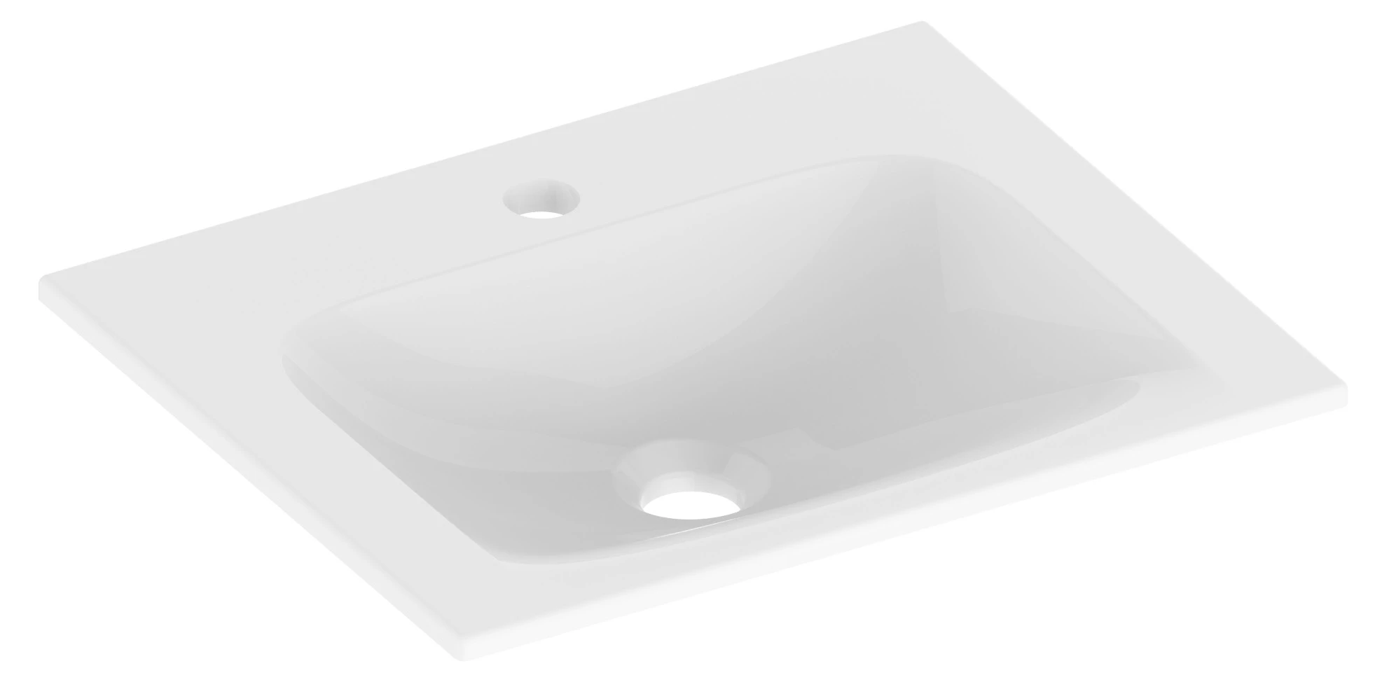 KEUCO X-LINE Keramik-Waschtisch mit 1-Loch Bohrung 465x17x383mm weiß KEUCO X-LINE Keramik-Waschtisch mit 1-Loch Bohrung 465x17x383mm weiß