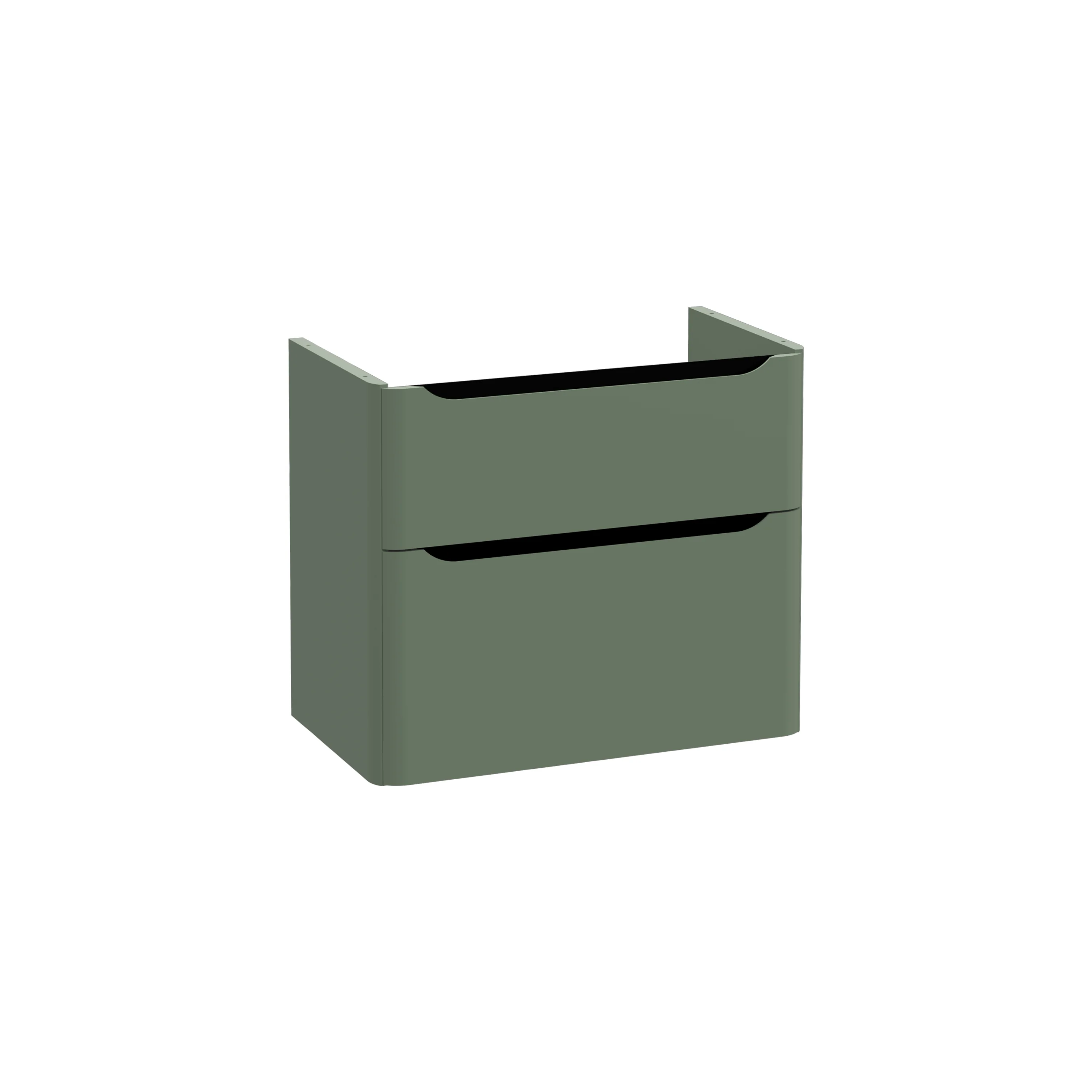 New Integra Round Waschtischunterschrank mit 2 Vollauszügen 76 x 45 x 65 cm (BxTxH) Grün Matt New Integra Round Waschtischunterschrank mit 2 Vollauszügen 76 x 45 x 65 cm (BxTxH) Grün Matt