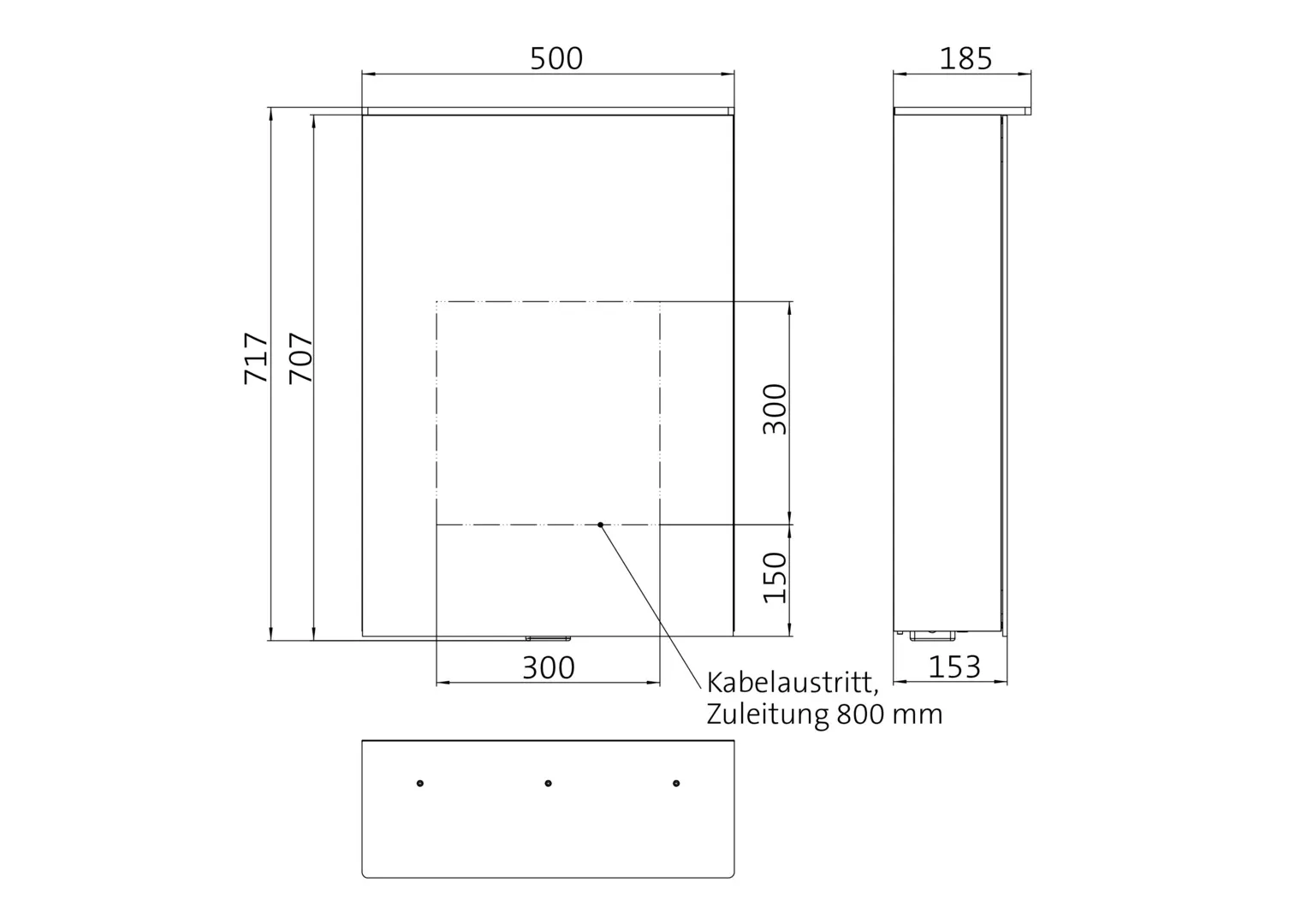 Lichtspiegelschrank pure IILichtsegel, Aufputz,mit Waschtischbeleuchtung,1 Tür, 500mm